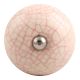 Cream Pink Crackle Ceramic Wine Stopper